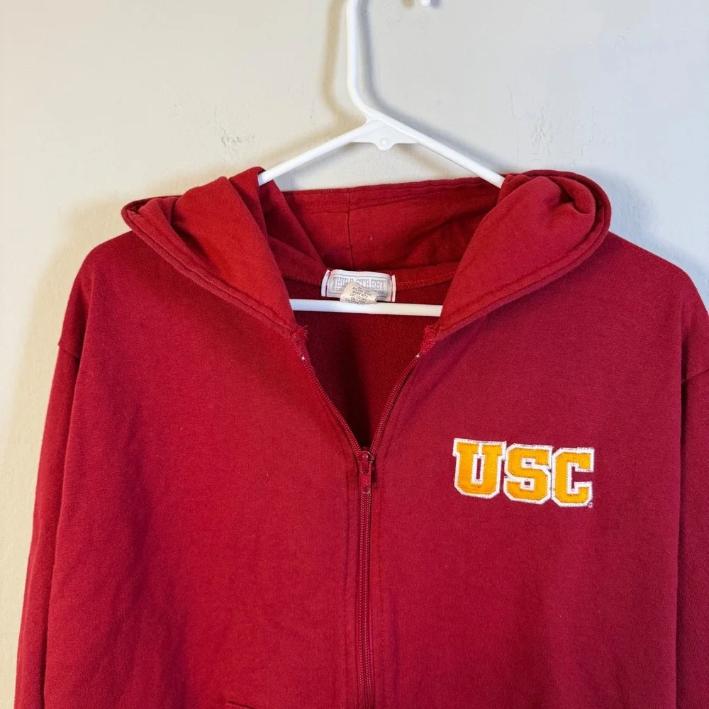 Third‎ Street USC Trojans Youth XL Full Zip Hoodie Red 665NS Made in USA